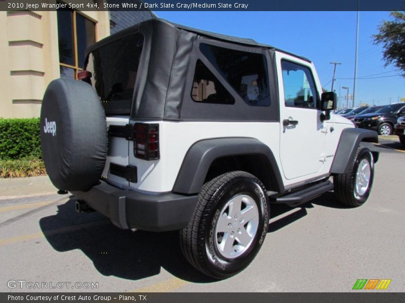 Stone White / Dark Slate Gray/Medium Slate Gray 2010 Jeep Wrangler Sport 4x4