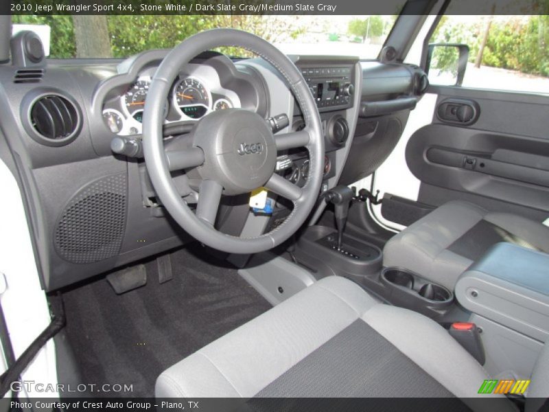 Stone White / Dark Slate Gray/Medium Slate Gray 2010 Jeep Wrangler Sport 4x4