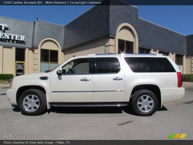 White Diamond / Cocoa/Light Cashmere 2008 Cadillac Escalade ESV
