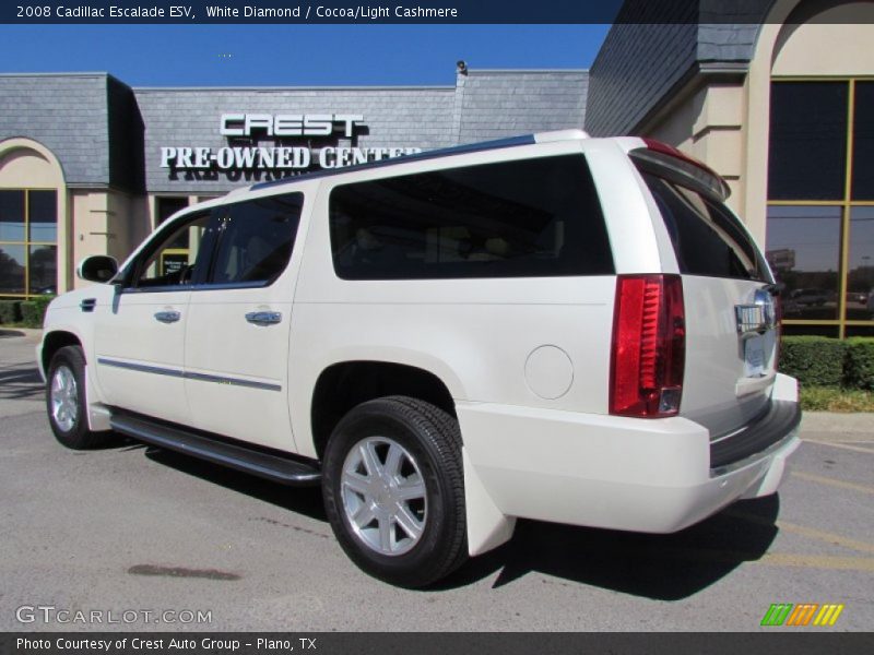 White Diamond / Cocoa/Light Cashmere 2008 Cadillac Escalade ESV