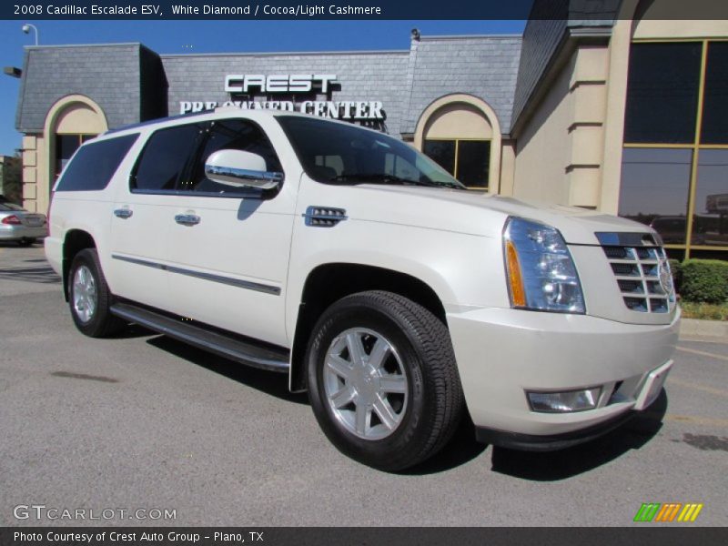 White Diamond / Cocoa/Light Cashmere 2008 Cadillac Escalade ESV