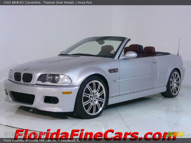 Titanium Silver Metallic / Imola Red 2003 BMW M3 Convertible