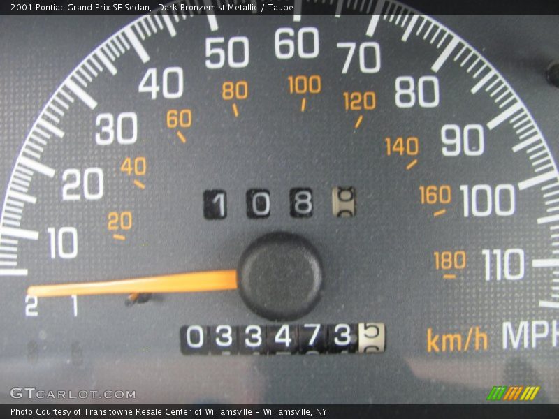 Dark Bronzemist Metallic / Taupe 2001 Pontiac Grand Prix SE Sedan