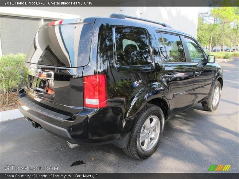 Crystal Black Pearl / Gray 2011 Honda Pilot EX-L