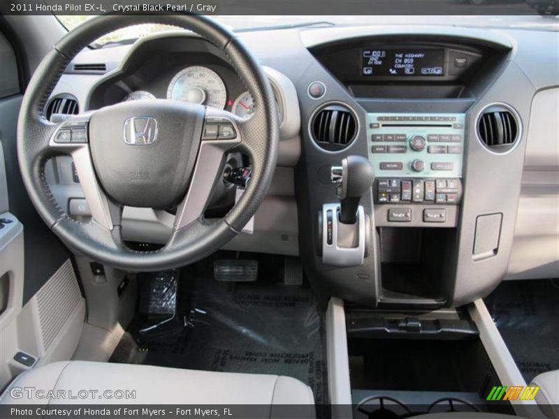 Crystal Black Pearl / Gray 2011 Honda Pilot EX-L