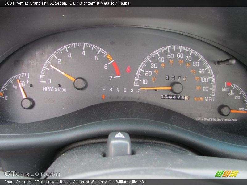 Dark Bronzemist Metallic / Taupe 2001 Pontiac Grand Prix SE Sedan