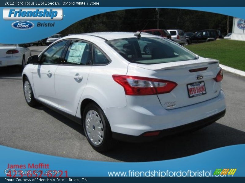 Oxford White / Stone 2012 Ford Focus SE SFE Sedan
