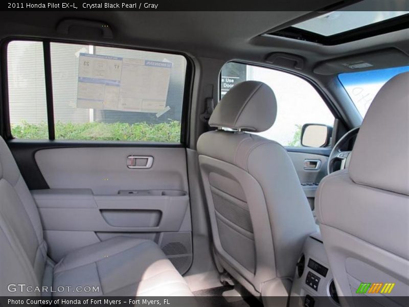 Crystal Black Pearl / Gray 2011 Honda Pilot EX-L
