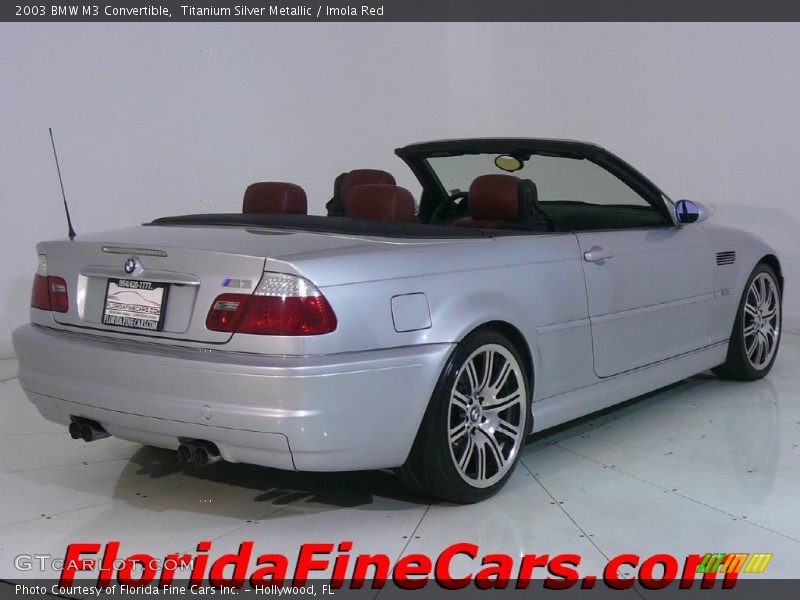 Titanium Silver Metallic / Imola Red 2003 BMW M3 Convertible