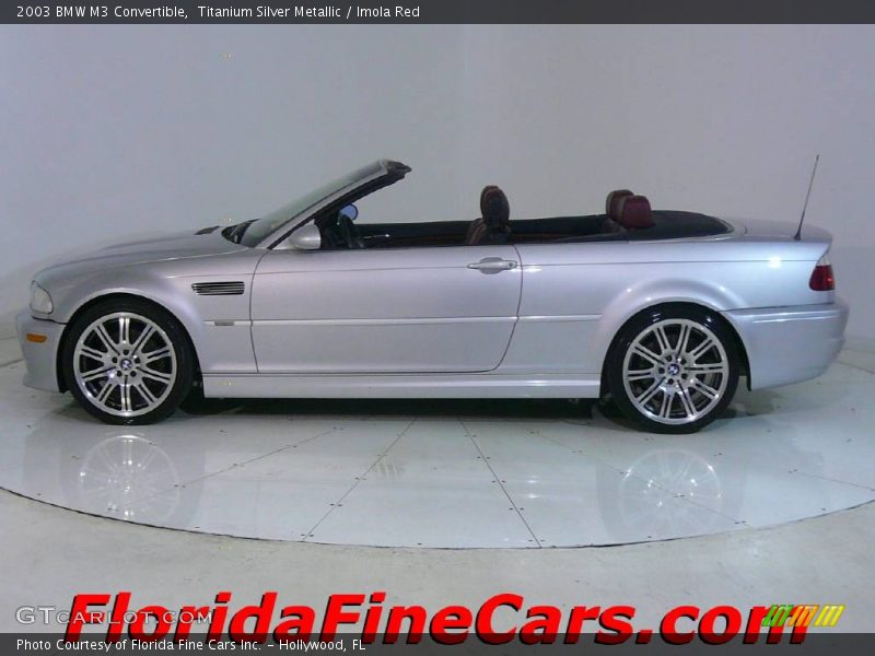Titanium Silver Metallic / Imola Red 2003 BMW M3 Convertible