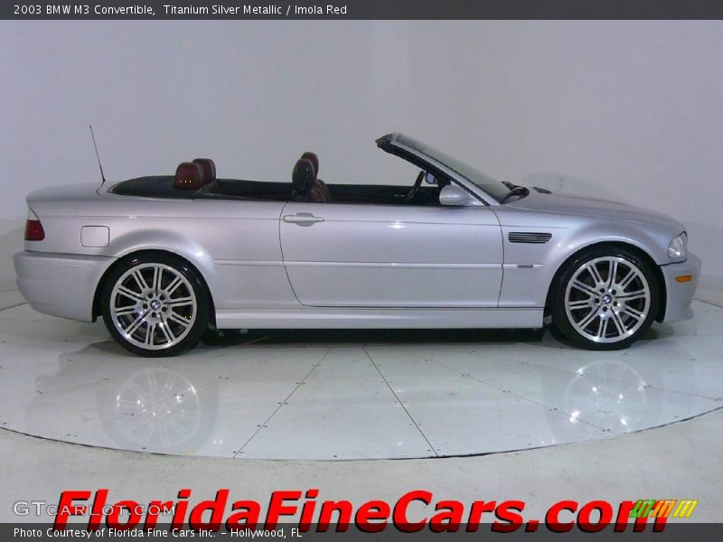 Titanium Silver Metallic / Imola Red 2003 BMW M3 Convertible