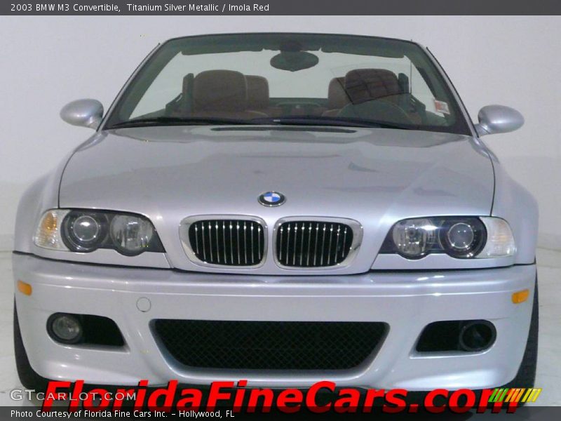 Titanium Silver Metallic / Imola Red 2003 BMW M3 Convertible