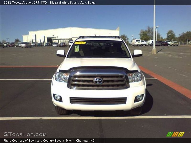 Blizzard White Pearl / Sand Beige 2012 Toyota Sequoia SR5 4WD