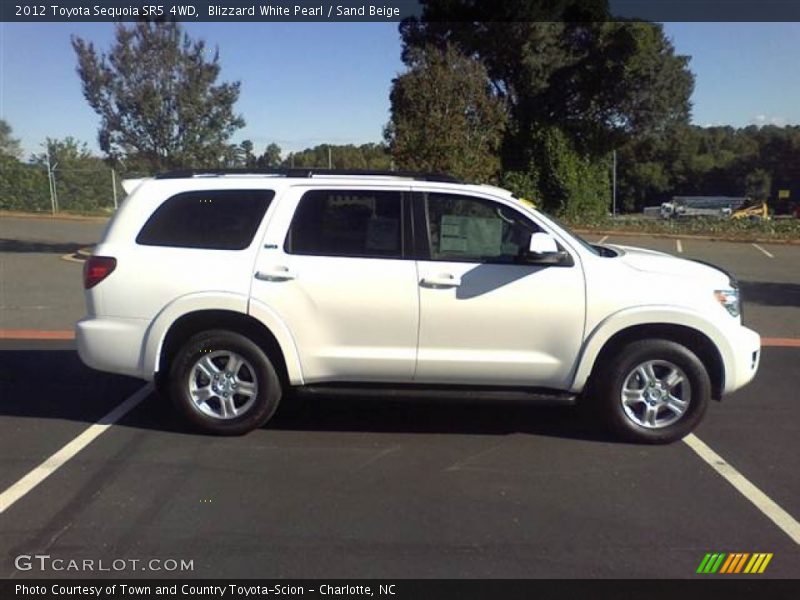 Blizzard White Pearl / Sand Beige 2012 Toyota Sequoia SR5 4WD