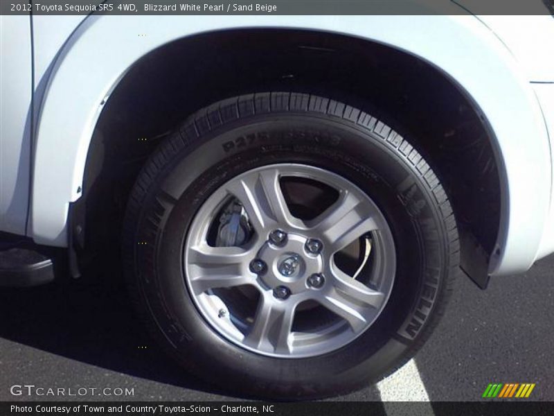 Blizzard White Pearl / Sand Beige 2012 Toyota Sequoia SR5 4WD