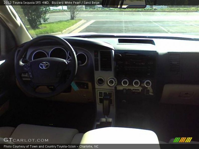 Blizzard White Pearl / Sand Beige 2012 Toyota Sequoia SR5 4WD