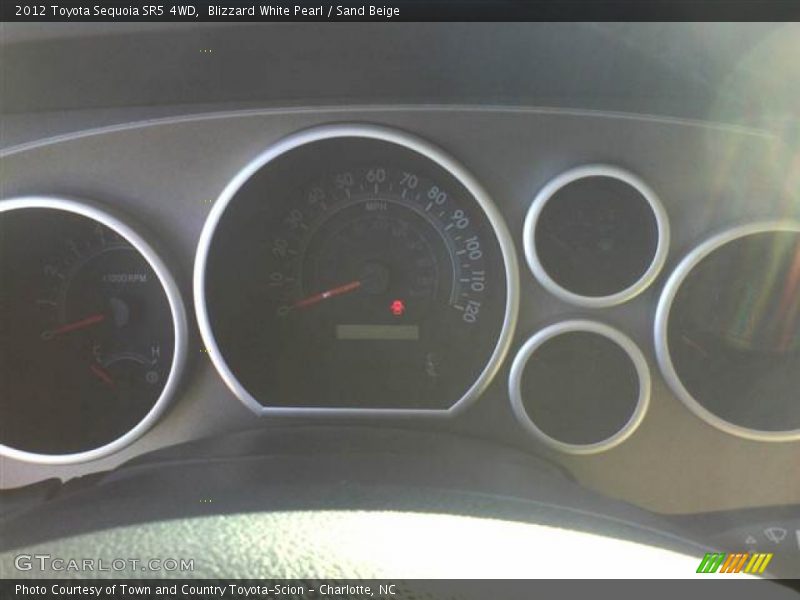 Blizzard White Pearl / Sand Beige 2012 Toyota Sequoia SR5 4WD
