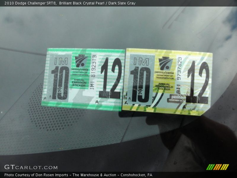 Brilliant Black Crystal Pearl / Dark Slate Gray 2010 Dodge Challenger SRT8