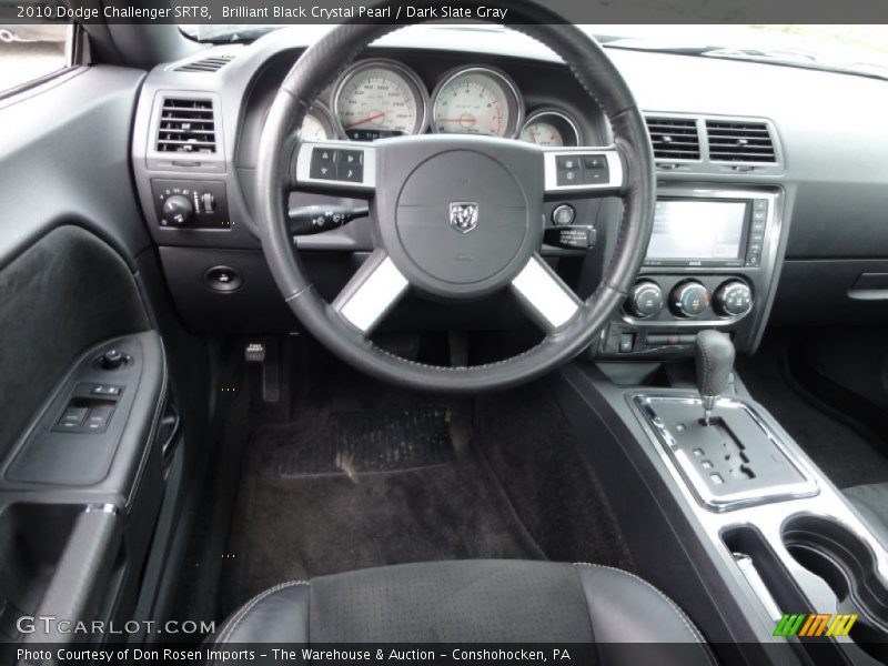 Brilliant Black Crystal Pearl / Dark Slate Gray 2010 Dodge Challenger SRT8