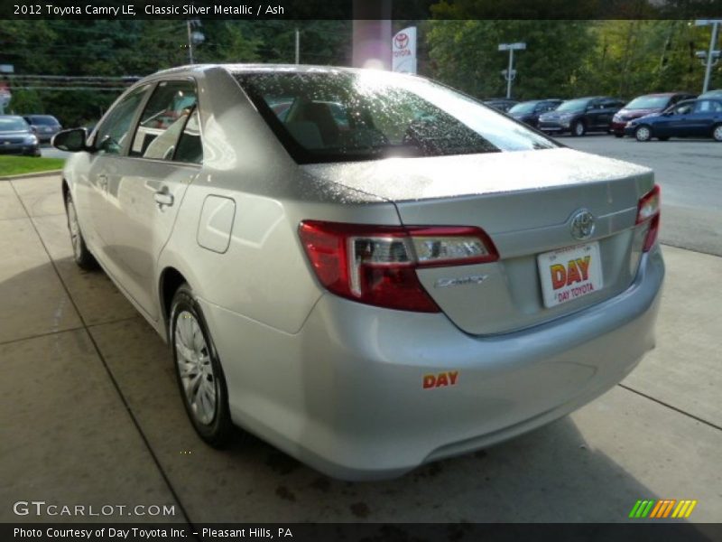 Classic Silver Metallic / Ash 2012 Toyota Camry LE