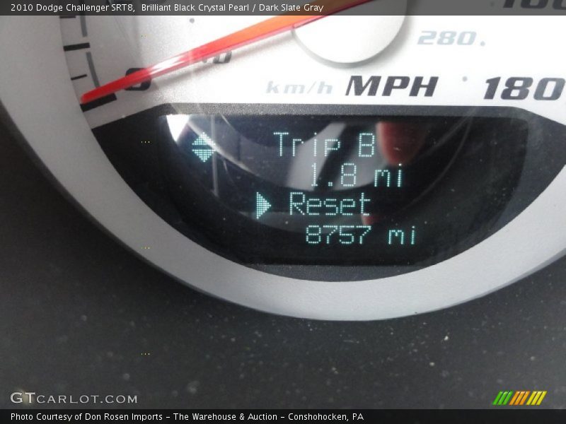 Brilliant Black Crystal Pearl / Dark Slate Gray 2010 Dodge Challenger SRT8