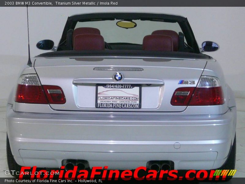 Titanium Silver Metallic / Imola Red 2003 BMW M3 Convertible