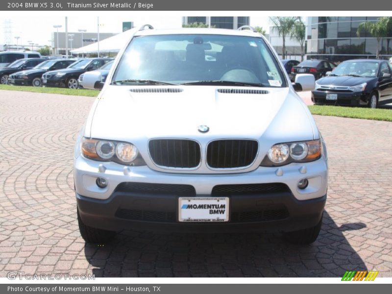 Titanium Silver Metallic / Beige 2004 BMW X5 3.0i