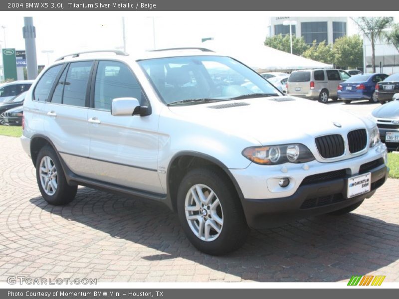 Titanium Silver Metallic / Beige 2004 BMW X5 3.0i