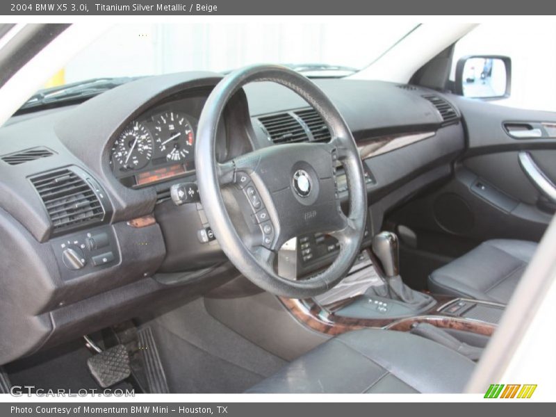 Titanium Silver Metallic / Beige 2004 BMW X5 3.0i