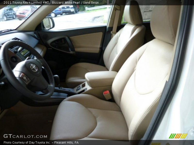 Blizzard White Pearl / Sand Beige 2011 Toyota RAV4 Limited 4WD
