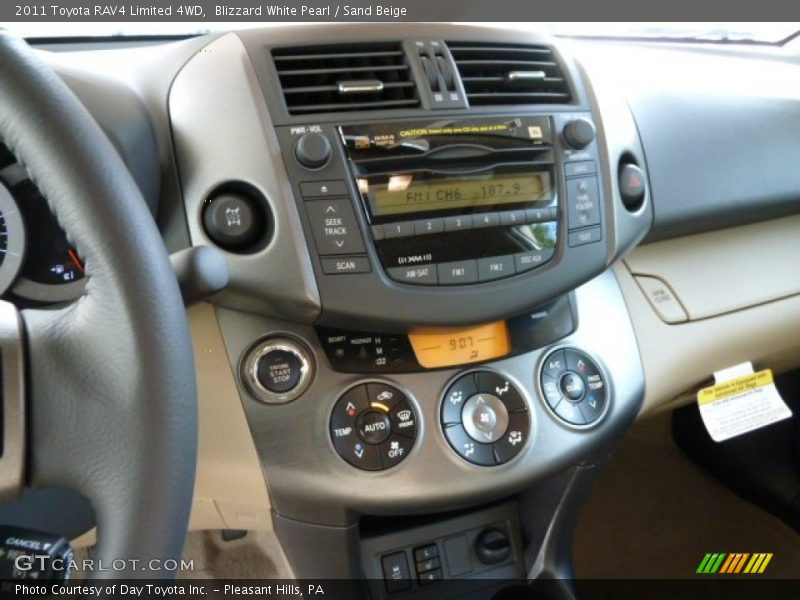 Blizzard White Pearl / Sand Beige 2011 Toyota RAV4 Limited 4WD
