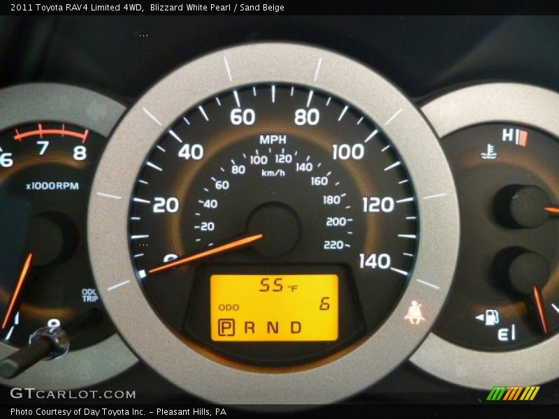 Blizzard White Pearl / Sand Beige 2011 Toyota RAV4 Limited 4WD