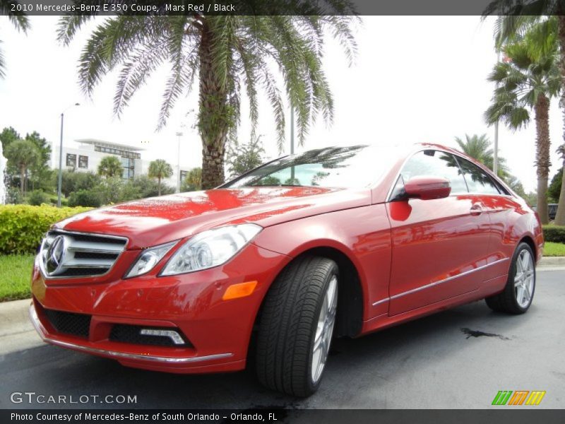 Mars Red / Black 2010 Mercedes-Benz E 350 Coupe