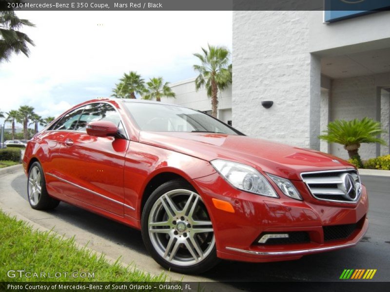 Mars Red / Black 2010 Mercedes-Benz E 350 Coupe