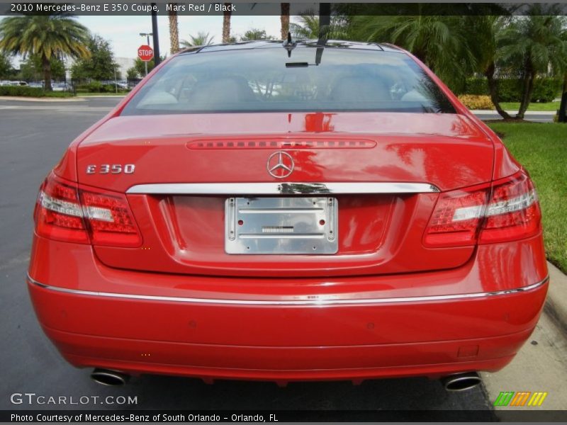 Mars Red / Black 2010 Mercedes-Benz E 350 Coupe