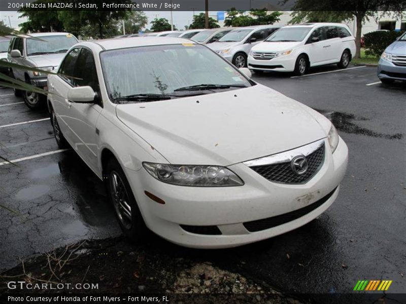 Performance White / Beige 2004 Mazda MAZDA6 i Sedan