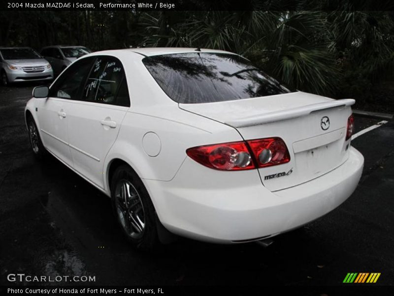 Performance White / Beige 2004 Mazda MAZDA6 i Sedan