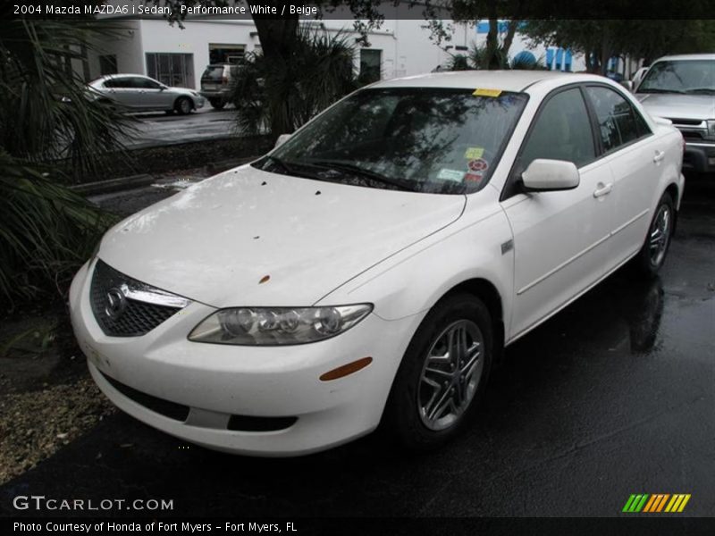 Performance White / Beige 2004 Mazda MAZDA6 i Sedan