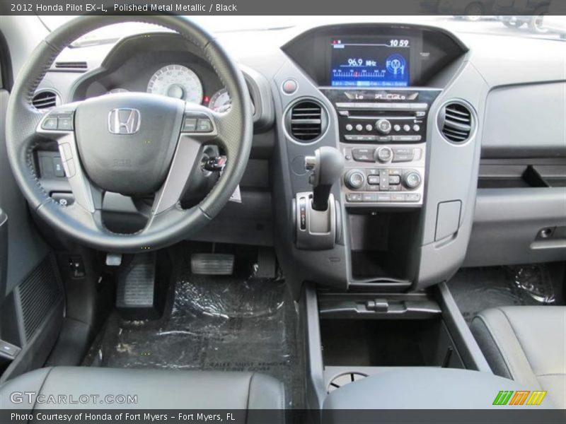 Polished Metal Metallic / Black 2012 Honda Pilot EX-L
