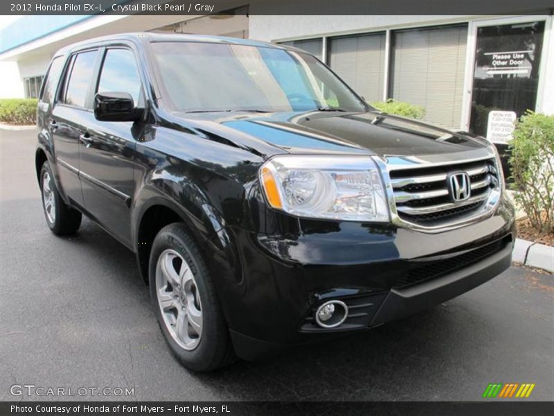 Crystal Black Pearl / Gray 2012 Honda Pilot EX-L