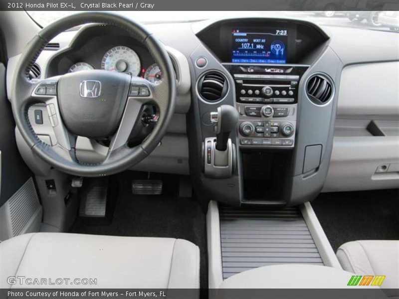 Crystal Black Pearl / Gray 2012 Honda Pilot EX-L