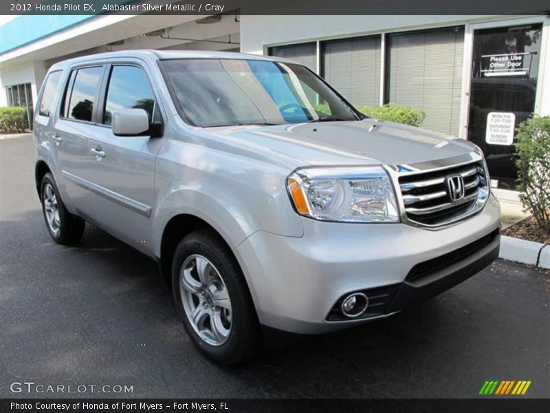 Alabaster Silver Metallic / Gray 2012 Honda Pilot EX