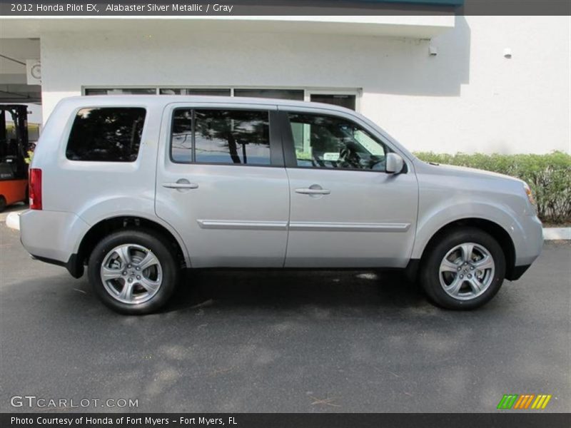Alabaster Silver Metallic / Gray 2012 Honda Pilot EX