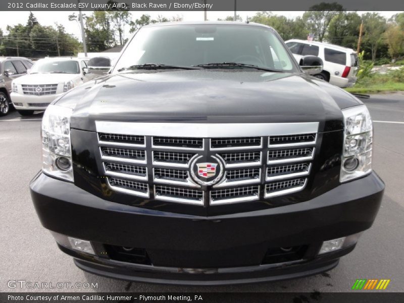 Black Raven / Ebony/Ebony 2012 Cadillac Escalade ESV Luxury AWD