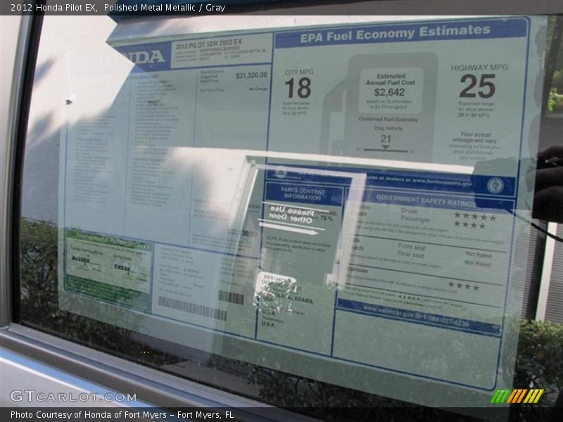 Polished Metal Metallic / Gray 2012 Honda Pilot EX