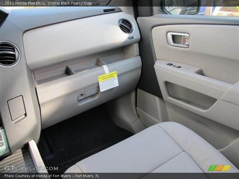 Crystal Black Pearl / Gray 2011 Honda Pilot EX-L