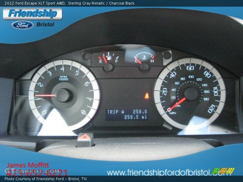 Sterling Gray Metallic / Charcoal Black 2012 Ford Escape XLT Sport AWD