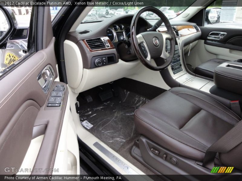  2012 Escalade Platinum AWD Cocoa/Light Linen Interior