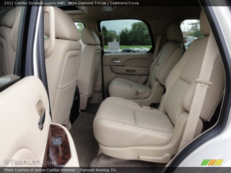 White Diamond Tricoat / Cashmere/Cocoa 2012 Cadillac Escalade Luxury AWD