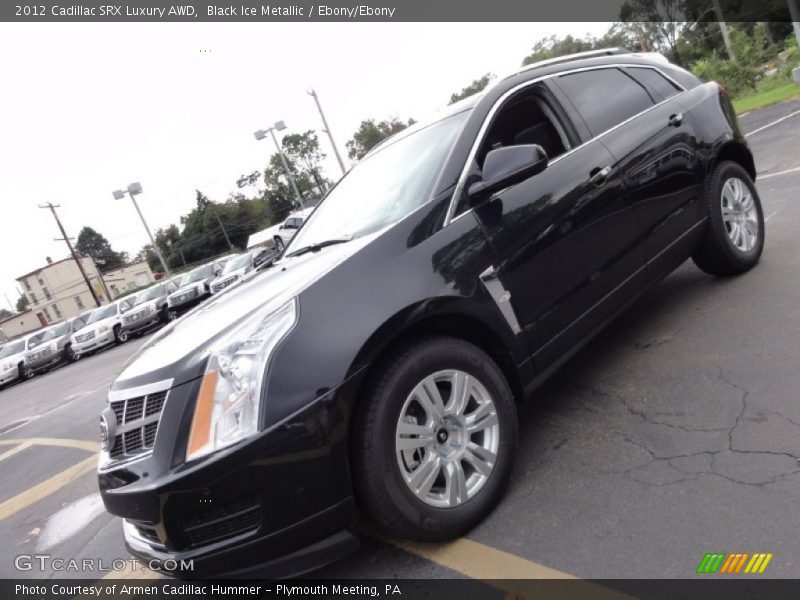 Black Ice Metallic / Ebony/Ebony 2012 Cadillac SRX Luxury AWD